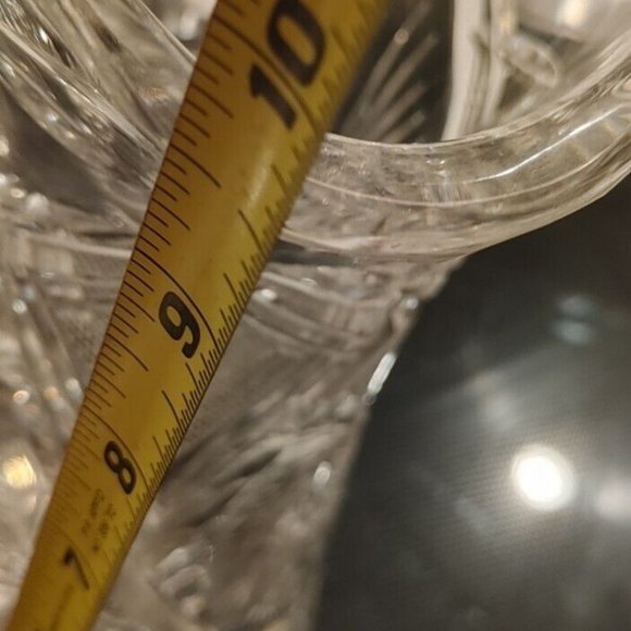 American Brilliant Period ABP Cut Glass Pitcher Pinwheel Star Burst Sawtooth 9.5 - Picture 11 of 12